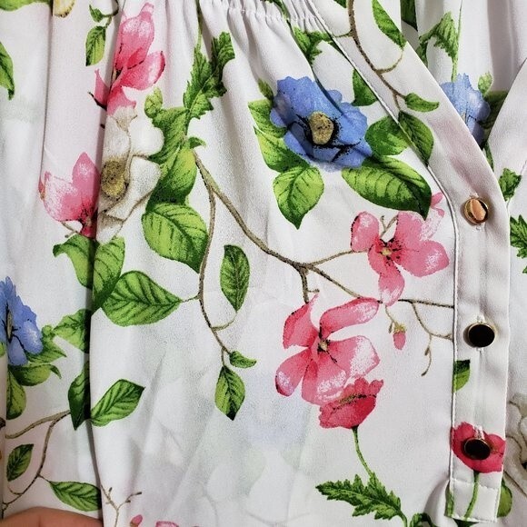 Charter Club Womens Plus Split Neck Bishop Sleeves Blouse (AH) - Picture 6 of 8